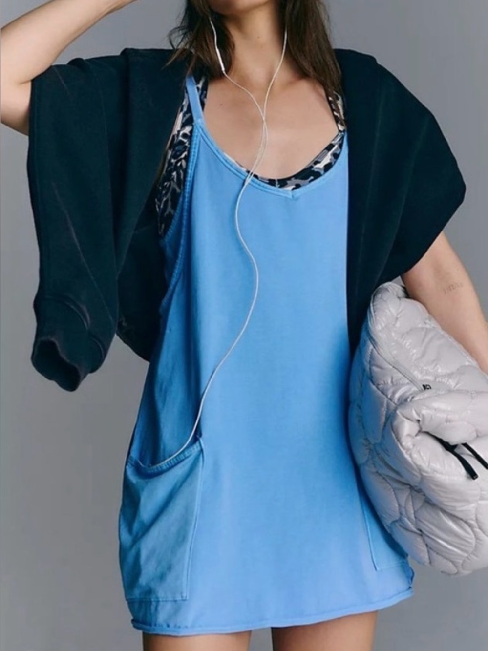 FP Movement by Free People Hot Shot Mini Dress in Denim Blue | XS - Picture 6 of 6